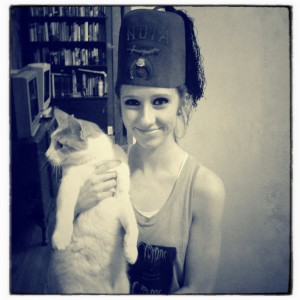 Day 7: A Girl and Her Cat and Her Fez